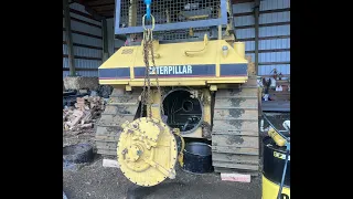 The Secret to Removing a BullDozer Transmission. #Caterpillar #bulldozer #fieldtechnician