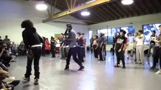 Les Twins Workshop in SF 1/7 - Warming up with Larry and Laurent