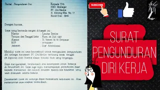 Surat Pengunduran Diri Kerja Dengan Tulisan Tangan