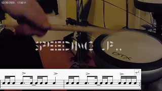 ONE MINUTE DRUM LESSON: Finger Control Speed Groove. Electronic Drum Kit