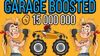 Апнул гараж в HILL CLIMB RACING 2 на 15 000 000 монет|GARAGE BOOSTED 15 000 000 money sent in HCR 2