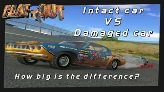 How big is the difference between Intact car and damaged car in FlatOut?