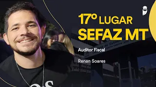 Sefaz MT: Conheça Renan Soares, aprovado em 17º lugar para o cargo de Auditor Fiscal