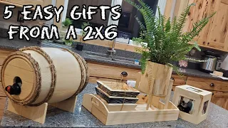 Making 5 Gifts from a Single 2x6 | Woodworking | Gift Ideas