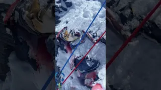 Old dead body below 15 meters Summit of Lhotse 8,516M high 8000 METER