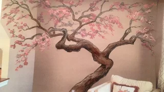 Cherry Blossom Tree Mural-Time lapse-Artisan Rooms