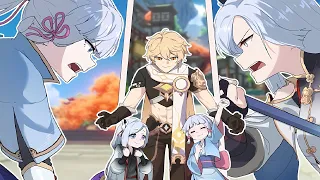 Aether becomes Daddy, Shenhe's daughter and Ayaka's daughter appear together~ GENSHIN IMPACT