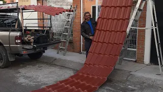 Como hacer tejado (techo) con plastiteja.