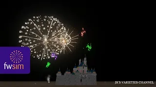 Disneyland Fireworks - Halloween Screams: A Villainous Surprise In The Skies - FWsim