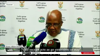 Home Affairs Minister, Dr Aaron Motsoaledi holds media briefing on immigration, visa issues