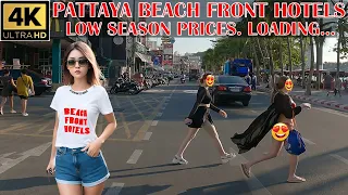 Pattaya Beach Road Beach Front Hotels with decreasing prices   2024 May Thailand