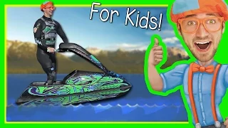 Boats for Kids with Blippi | Explore a Jet Ski