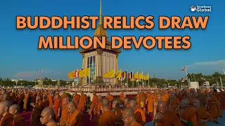 1 Million Thai Devotees Pay Respects To Buddhist Holy Relics From India | #india #thailand #buddha