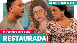 É TRETA! Américo ESTRAGA o quadro de Dona Nina! | Aquecimento O Dono do Lar