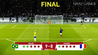 PES 2021 | BRAZIL vs FRANCE | World Cup 2022 Final | Penalty Shootout | Gameplay Neymar vs Mbappe