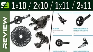 3 Most Affordable Groupsets For REAL Mountain Bikes... 1x11, 2x11, 1x10, 2x10.