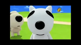 006 Monk Little Dog - Monk Plays with a Boomerang - Funny Animation for Kids