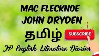 Mac Flecknoe by John Dryden Summary in Tamil