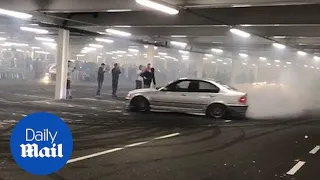 Underground Asda car park used for dangerous street racing stunts