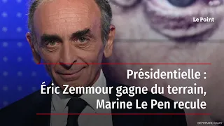 Présidentielle : Éric Zemmour gagne du terrain, Marine Le Pen recule