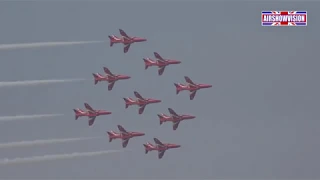RED ARROWS BEAT THE STORM@SUNDERLAND 3Oth ANNIVERSARY AIRSHOW LAUNCH