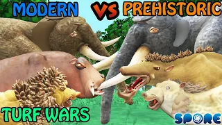 Modern Beasts vs Prehistoric Beasts Turf War 2 | Modern vs Prehistoric [S2] | SPORE