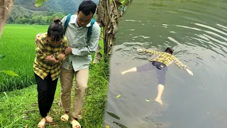 An 18-year-old single mother unfortunately fell into the water - Luckily the farmer helped her