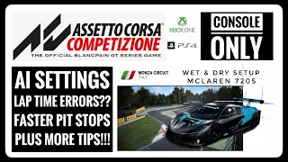 Assetto Corsa Competizione - AI Settings - Fast pit stops & More!!!