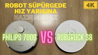 Philips 7000 ve Roborock S8 Karşılaştırması(Hız yarışı, Teknik özellikler)Philips and Roborock comp.