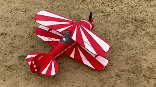 Horizon Hobby E-Flite Pitts S-1S Biplane Flight compilation with NASTY CRASH!