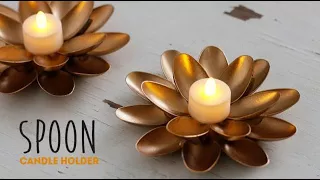 DIY Spoon Candle Holder