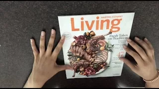 WILL HELP YOU SLEEP! 😴 LIVING Magazine Page Flip ** Gum Chewing / Whisper ASMR