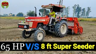 Swaraj 969 performance Dasmesh Super Seeder | 65hp vs 8ft super seeder