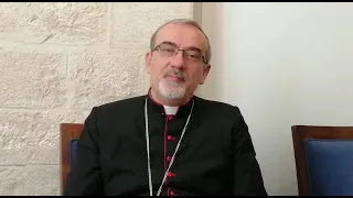 Il saluto del patriarca di Gerusalemme mons. Pierbattista Pizzaballa