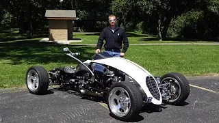 2009 Brimstone Quadracycle with Engine Start Up & We Take a Ride on My Car Story with Lou Costabile