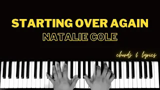 Starting Over Again - Natalie Cole | Piano Cover Accompaniment Backing Track Karaoke Tutorial Chords