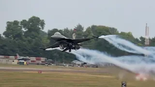SoloTurk General Dynamics F-16C Fighting Falcon Turkish AirForce flying Display RIAT 2018 AirShow