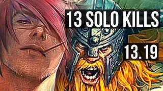 SETT vs OLAF (TOP) | 13 solo kills, Legendary, 500+ games, 1.0M mastery, 20/4/2 | EUW Master | 13.19