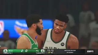 NBA 2K22 - Boston Celtics vs Milwaukee Bucks - Game 2 - 2022 NBA Playoffs