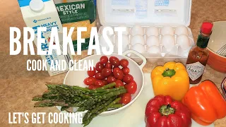 BREAKFAST COOK AND CLEAN WITH ME/get in the kitchen/staying home and making the best of it