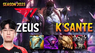 T1 Zeus K'SANTE vs KENNEN Top - KR Ranked