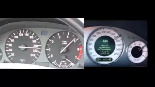 BMW 540i E39 VS Mercedes W211 E350 0-200 Test