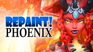 Repaint! Phoenix the Fire Dragon custom OOAK art doll