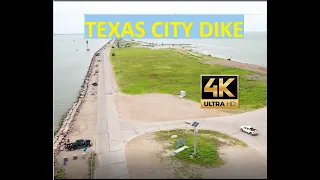 Texas City Dike End to End Drone Video Looking for Lone Star Law Texas Game Wardens Show Film Crew