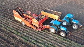 Harvesting potatoes with Grimme