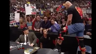 Stone Cold Steve Austin Destroys Michael Cole Are You Calling Vince McMahon The Devil? WWE Smackdown