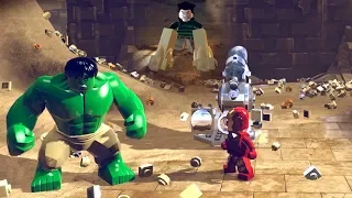 Super Villain Sand Man Level crossing by HULK + Iron Man | LEGO Marvel Super Heroes