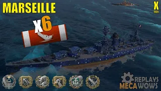 Marseille 6 Kills & 222k Damage | World of Warships Gameplay