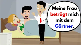 Deutsch lernen | Meine Frau betrügt mich mit dem Gärtner! Wortschatz und wichtige Verben