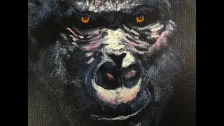 Wild und Frei: Malen eines Gorillas mit Acrylfarben | Anleitung | Kunst